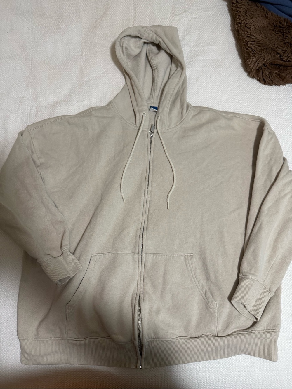 Old Navy Zip-Up Hoodie in Light Beige